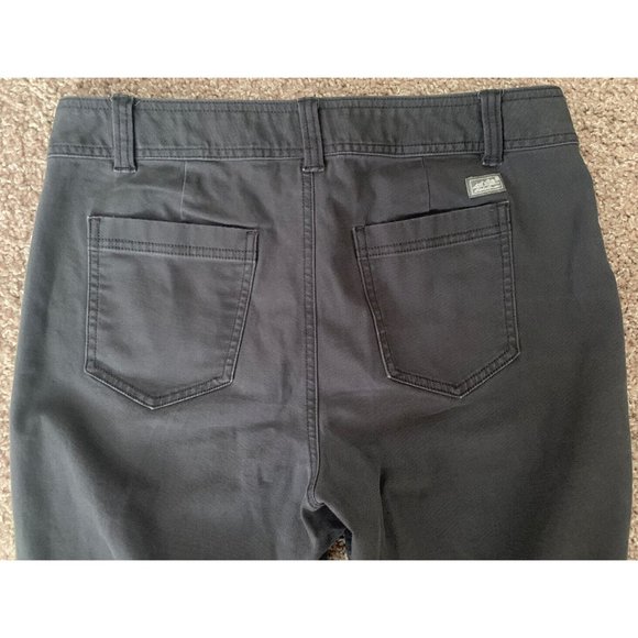 Eddie Bauer Women Sz 8 Pants Charcoal Gray Capri Straight Leg Outdoor Hiking - Picture 3 of 11